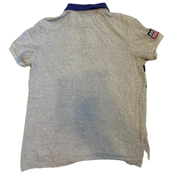 US Polo Assn Ralph Lauren Color Block Embroidered 2 Button Polo Size Large - Picture 2 of 7